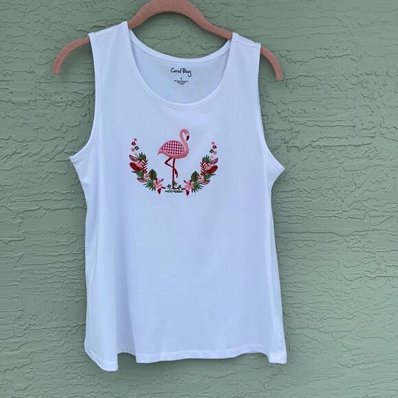 Flamingo 2 Piece Coral Bay Sz S 2 Flamingo Tank And Button Down NWT - Picture 2 of 16